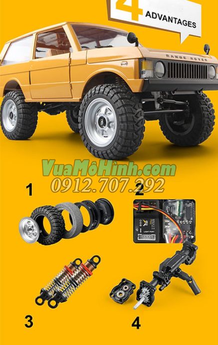 Xe ô tô địa hình leo núi điều khiển từ xa Range Rover Classic 1970 MN168