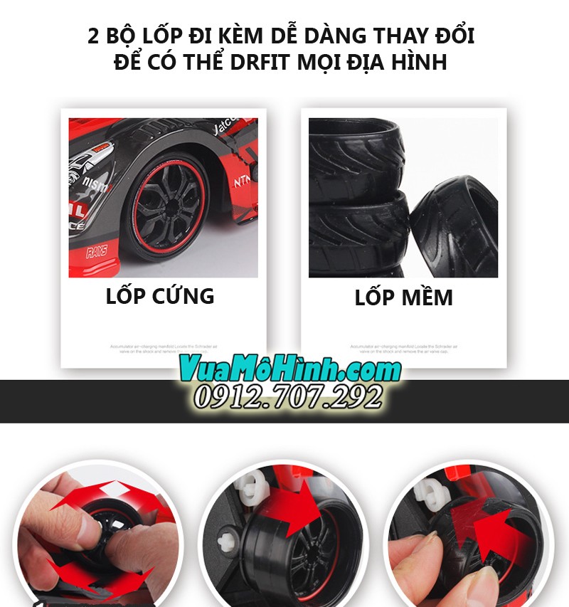 xe ô tô drift điều khiển từ xa có đèn