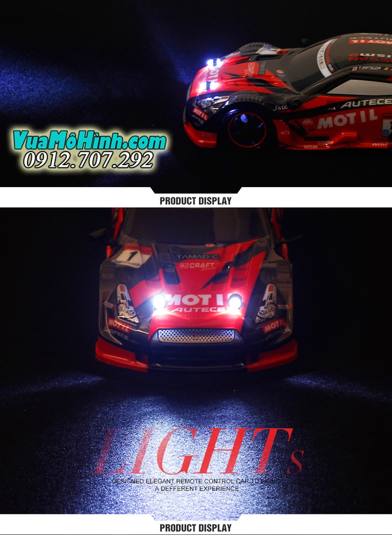 xe ô tô drift điều khiển từ xa có đèn