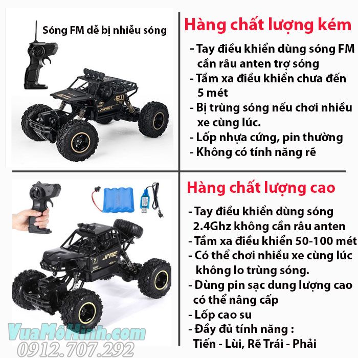 đồ chơi mô hình xe hơi rock crawlers xe ô tô đua địa hình off road điều khiển từ xa chính hãng giá rẻ