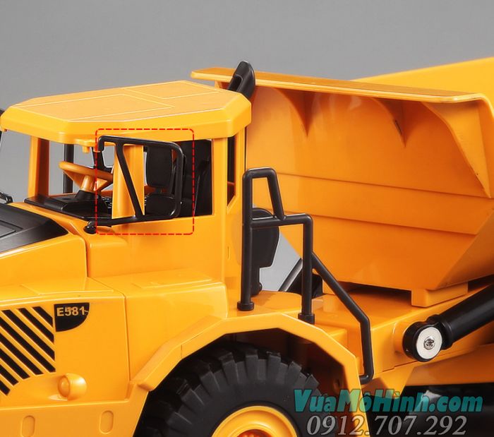 xe tải ben điều khiển từ xa E581-001 xe nâng đồ chơi trẻ em chở cát E581 Volvo
