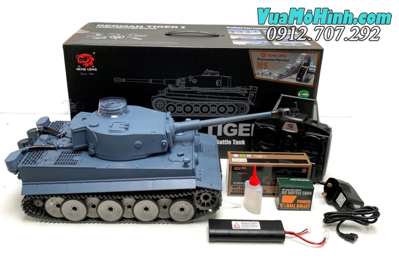 mô hình xe tăng điều khiển từ xa heng long german tiger 1 rc tank 3818-1 pro