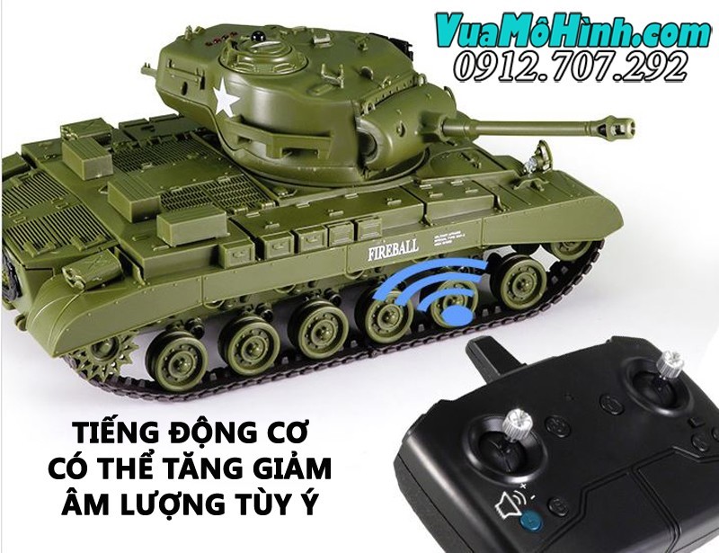 Xe tăng điều khiển từ xa mini tank Henglong M26 Pershing M4A3 3841-01 3841-02