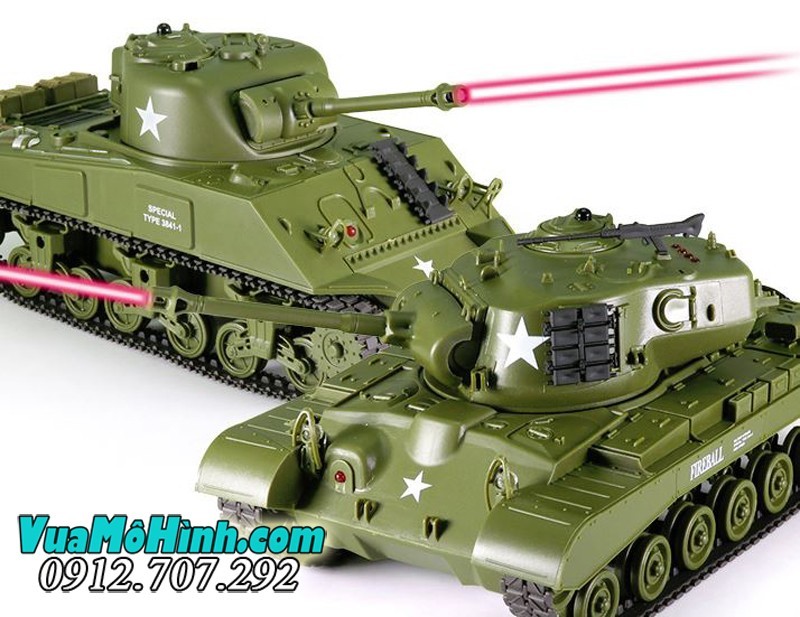 Xe tăng điều khiển từ xa mini tank Henglong M26 Pershing M4A3 3841-01 3841-02