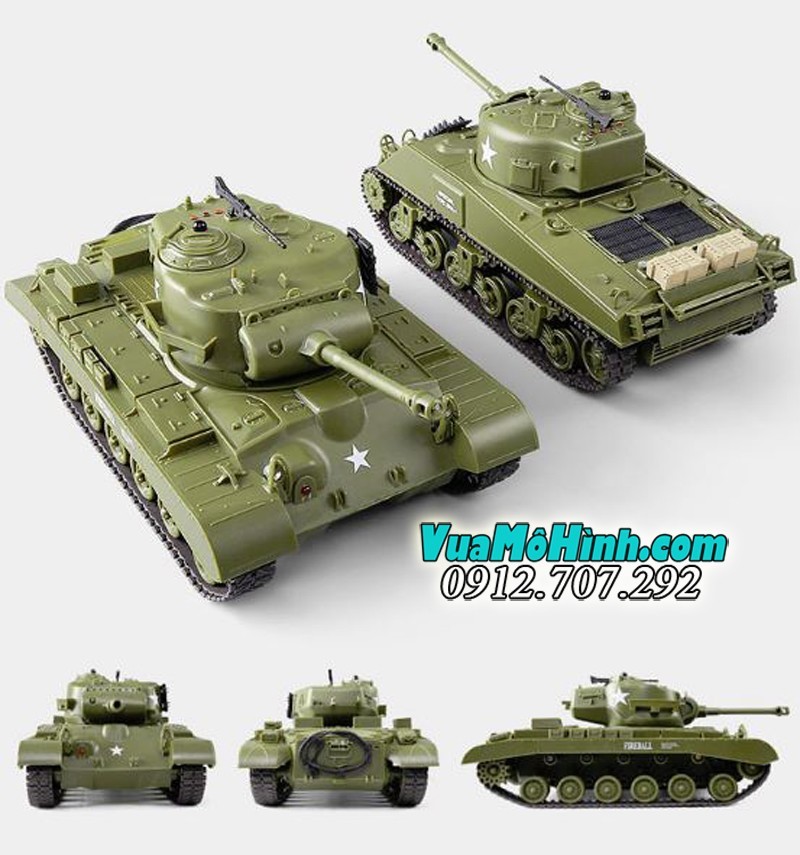 Xe tăng điều khiển từ xa mini tank Henglong M26 Pershing M4A3 3841-01 3841-02