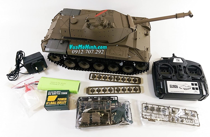 xe tăng điều khiển từ xa mô hình rc tank heng long us m41a3 3839 3839-1 pro xích kim loại xích nhựa