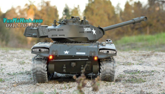 xe tăng điều khiển từ xa mô hình rc tank heng long us m41a3 3839 3839-1 pro xích kim loại