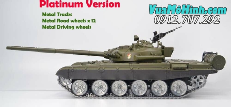 xe tăng mô hình điều khiển từ xa rc tank heng long t72 t-72 phiên bản pro xích kim loại 3939 3939-1