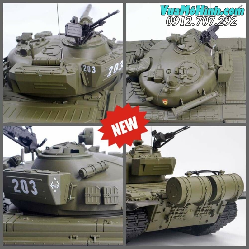 xe tăng mô hình điều khiển từ xa rc tank heng long t72 t-72 phiên bản pro xích kim loại 3939 3939-1