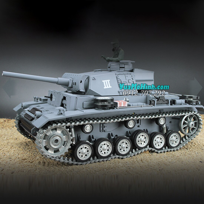 mô hình xe tăng điều khiển từ xa rc tank heng long german panzer iii 3 3848 pro xích kim loại