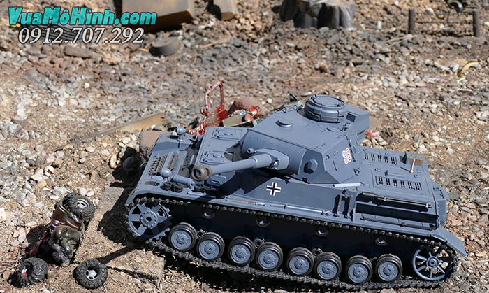 mô hình xe tăng điều khiển từ xa rc tank heng long german panzer iii 3 3848 pro xích kim loại