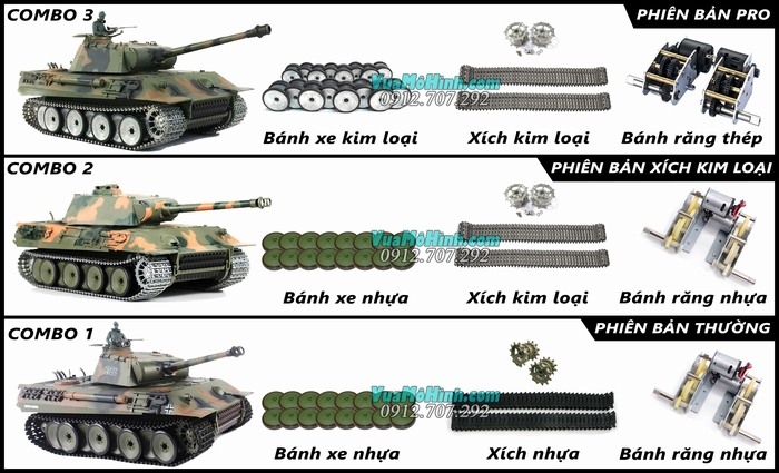 xe tăng mô hình điều khiển từ xa rc tank heng long german panther 3819 3819-1 xích nhựa