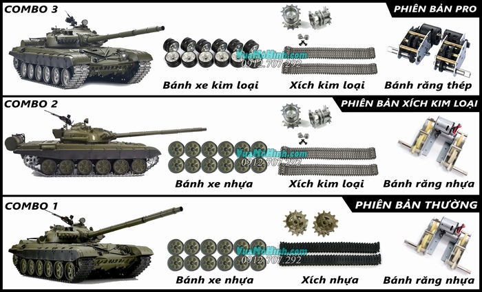 xe tăng mô hình điều khiển từ xa rc tank heng long t72 t-72 3939 3939-1