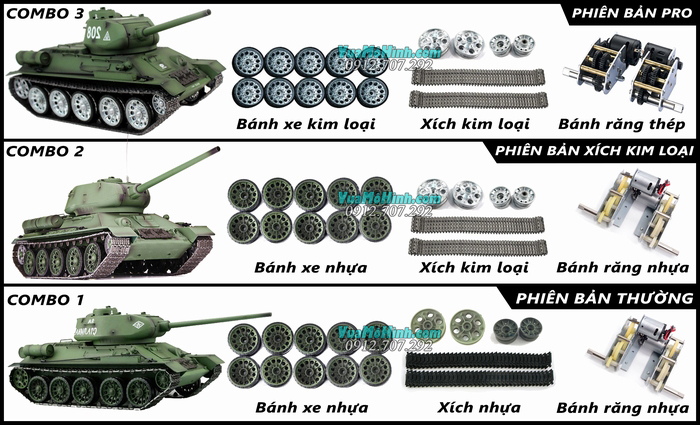 xe tăng mô hình điều khiển từ xa rc tank heng long russian t34 t-34 85 3909 3909-1 pro xích kim loại