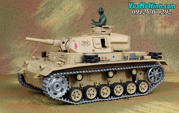 xe tăng mô hình điều khiển từ xa rc tank heng long tauchpanzer tauch panzer german iii 3 3849 3849-1 pro xích kim loại