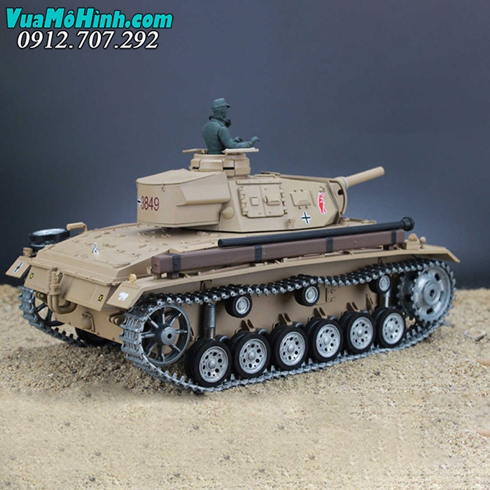 xe tăng mô hình điều khiển từ xa rc tank heng long tauchpanzer tauch panzer german iii 3 3849 3849-1 pro xích kim loại