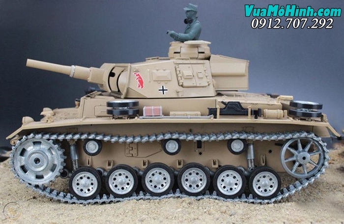 xe tăng mô hình điều khiển từ xa rc tank heng long tauchpanzer tauch panzer german iii 3 3849 3849-1 pro xích kim loại