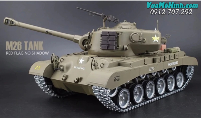 xe tăng mô hình điều khiển từ xa tank nhả khói m26 snow leopard 3838 3838-1