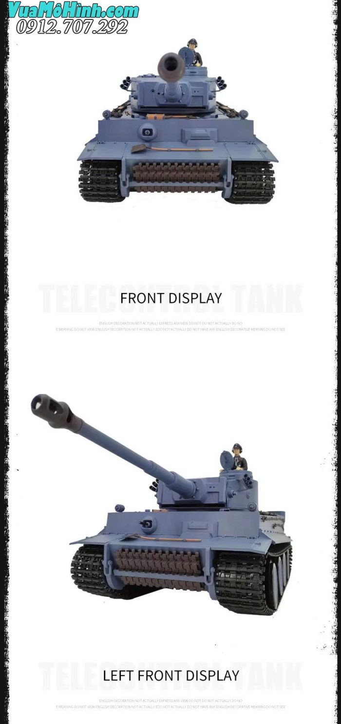 Xe tăng điều khiển từ xa Coolbank 3818-1 Tiger I tỉ lệ 1/16