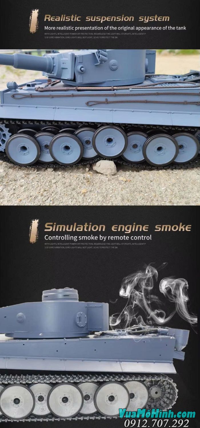 Xe tăng điều khiển từ xa Coolbank 3818-1 Tiger I tỉ lệ 1/16
