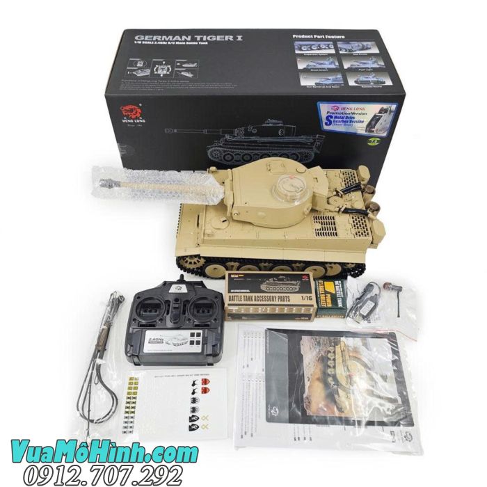 Xe tăng điều khiển từ xa Coolbank 3818-1 Tiger I tỉ lệ 1/16