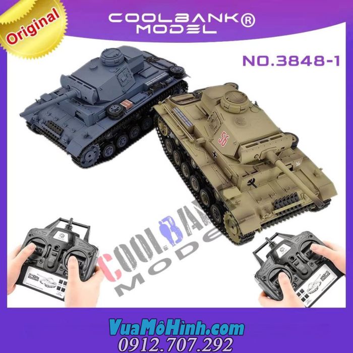 Xe tăng điều khiển từ xa Coolbank 3848-1 Panzer III Type L RC Tank 1/16