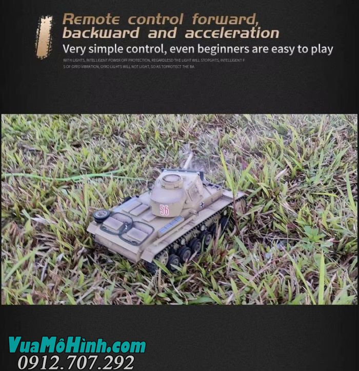 Xe tăng điều khiển từ xa Coolbank 3848-1 Panzer III Type L RC Tank 1/16