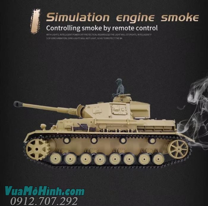 Cool Bank 3859-1 Panzer IV F2 1/16 RC Tank mô hình xe tăng Đức