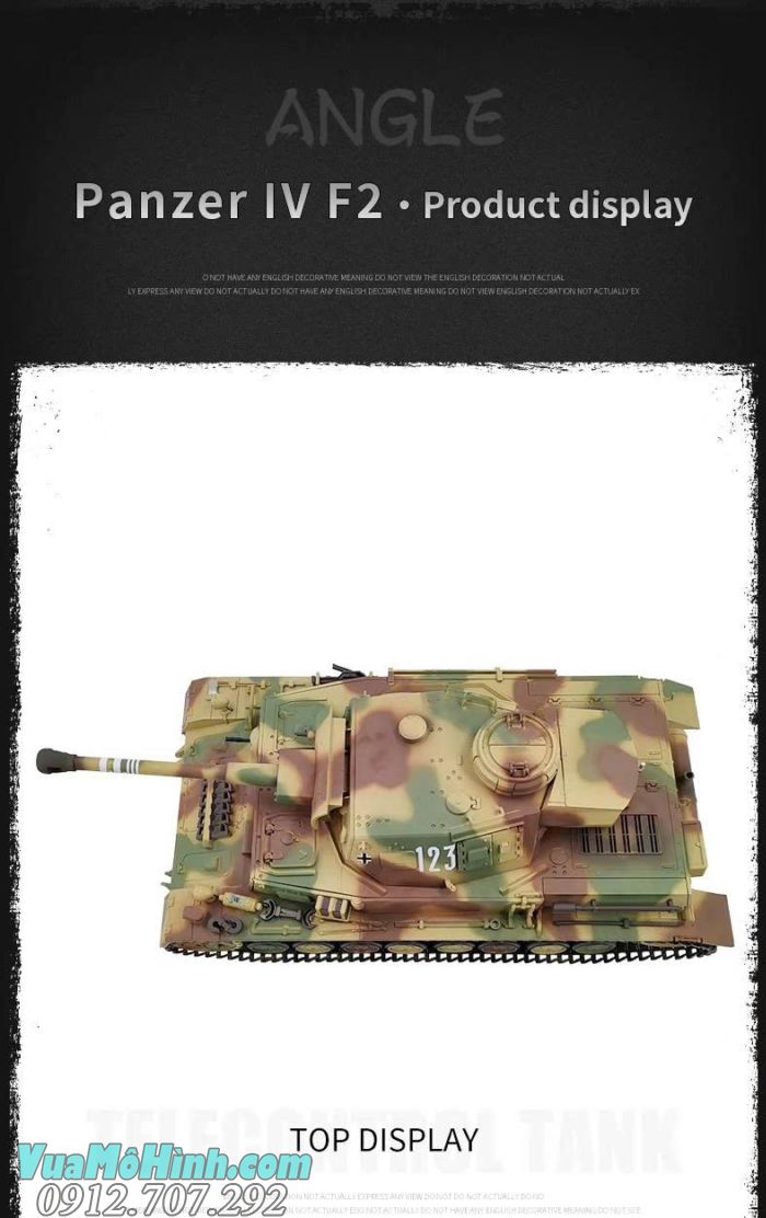 Cool Bank 3859-1 Panzer IV F2 1/16 RC Tank mô hình xe tăng Đức