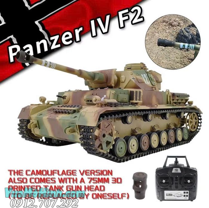 Cool Bank 3859-1 Panzer IV F2 1/16 RC Tank mô hình xe tăng Đức