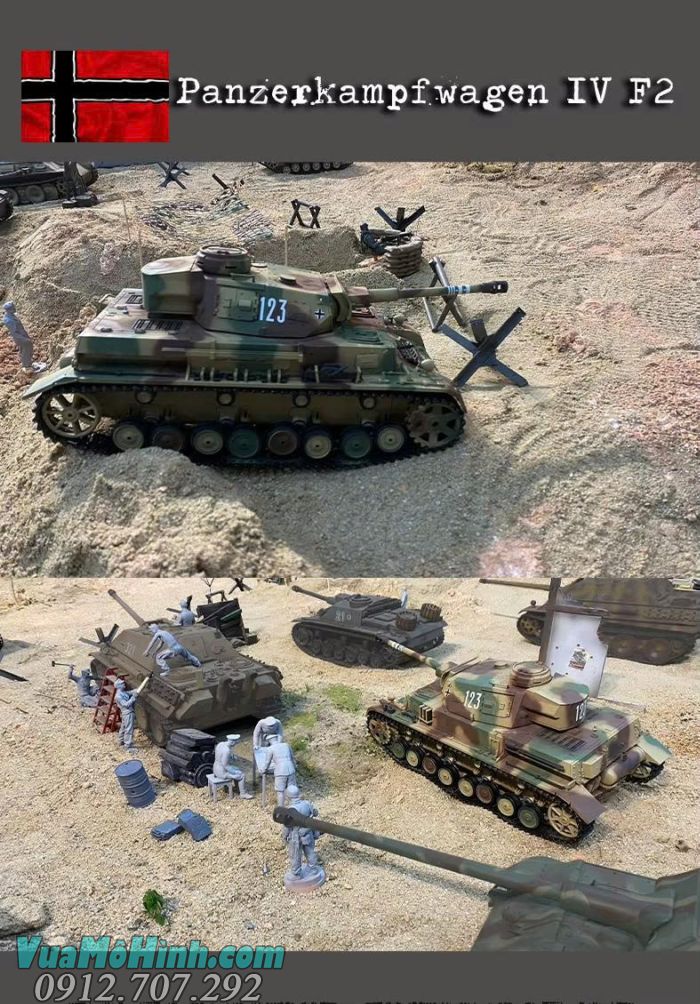 Cool Bank 3859-1 Panzer IV F2 1/16 RC Tank mô hình xe tăng Đức