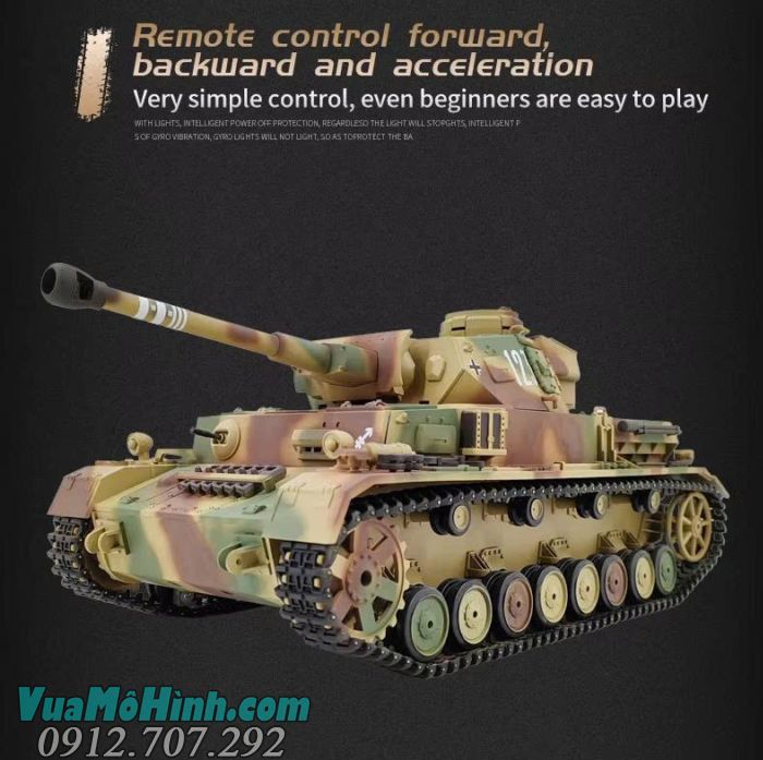Cool Bank 3859-1 Panzer IV F2 1/16 RC Tank mô hình xe tăng Đức
