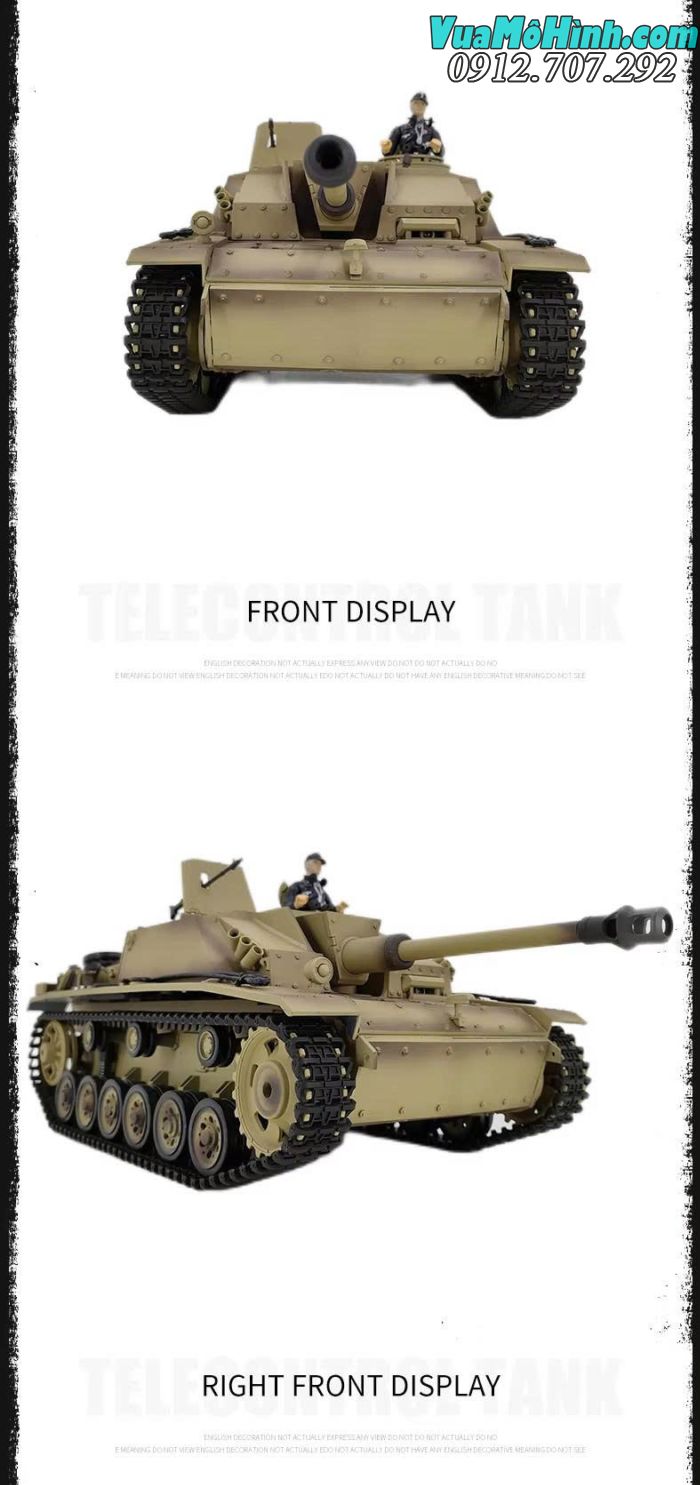 Xe tăng điều khiển từ xa  CoolBank-3868-1 German StuG III F8 Type 1/16