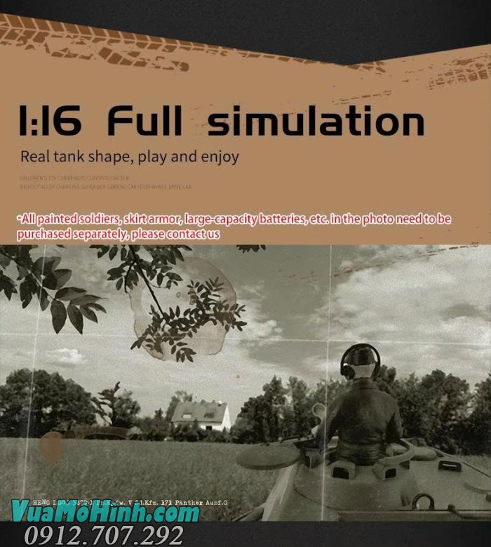 Xe tăng điều khiển từ xa Coolbank 3879-1 German Panther V