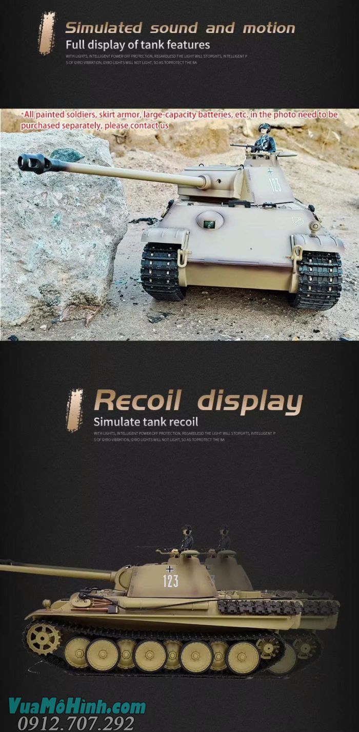Xe tăng điều khiển từ xa Coolbank 3879-1 German Panther V