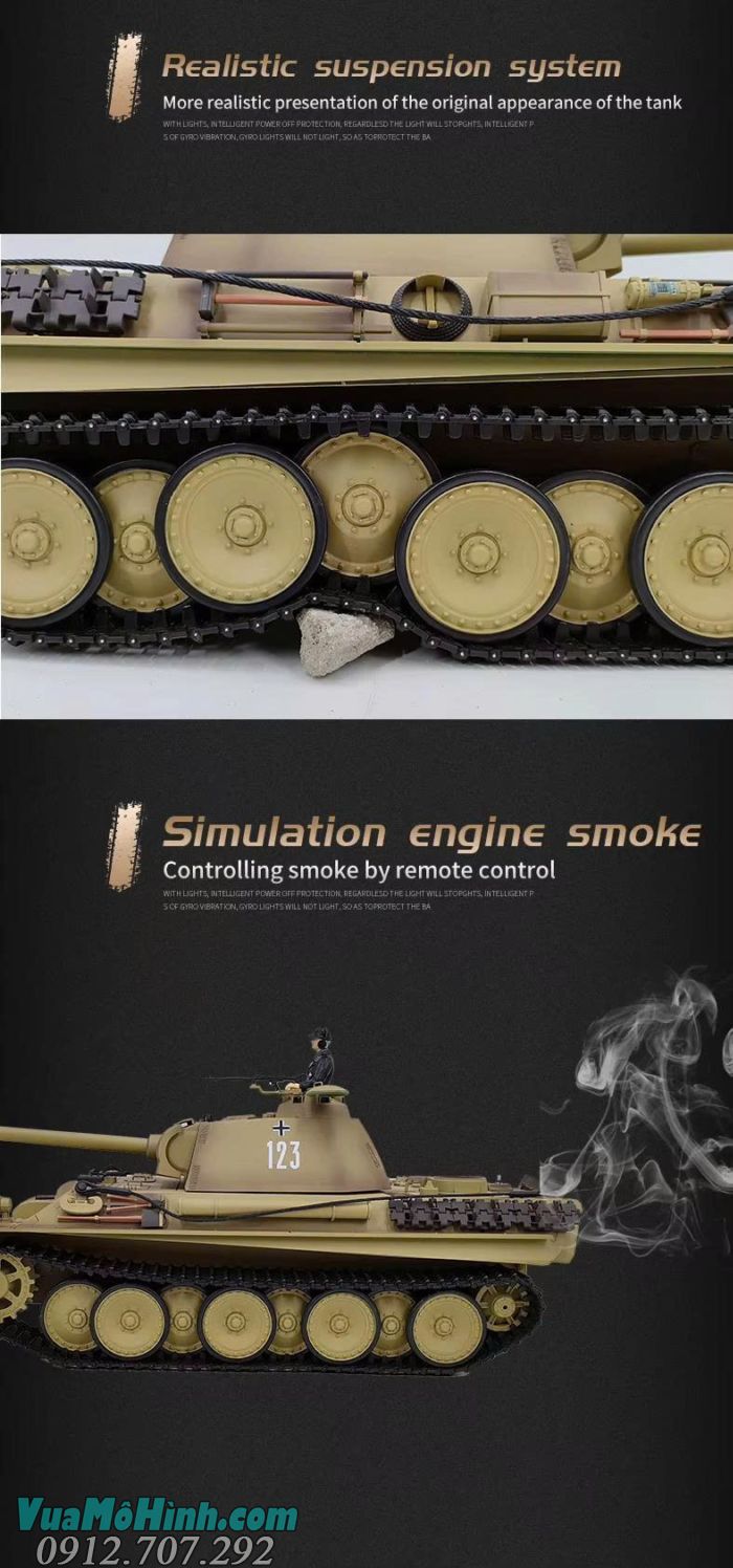 Xe tăng điều khiển từ xa Coolbank 3879-1 German Panther V