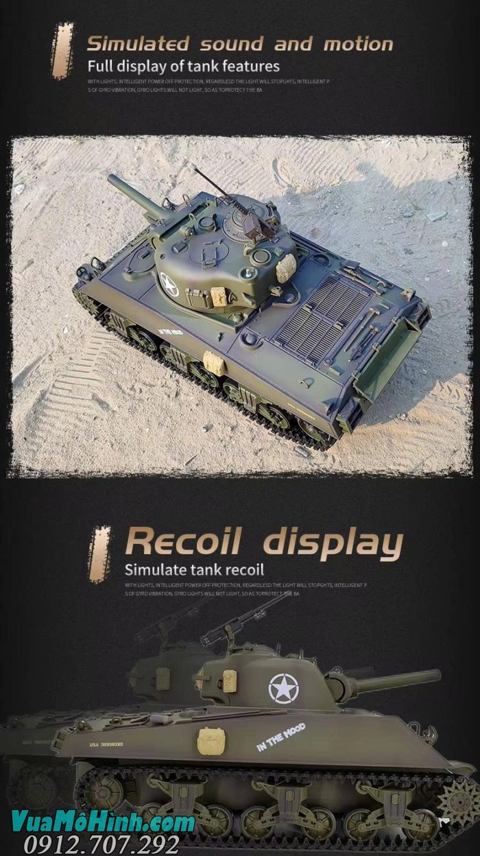 Cool Bank 3898-1 Sherman M4A3 RC Tank 1/16