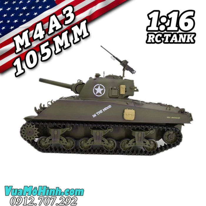 Cool Bank 3898-1 Sherman M4A3 RC Tank 1/16