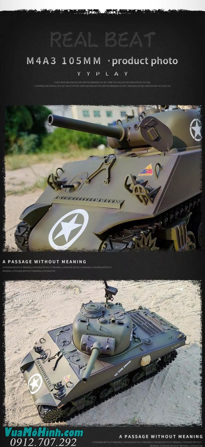 Cool Bank 3898-1 Sherman M4A3 RC Tank 1/16