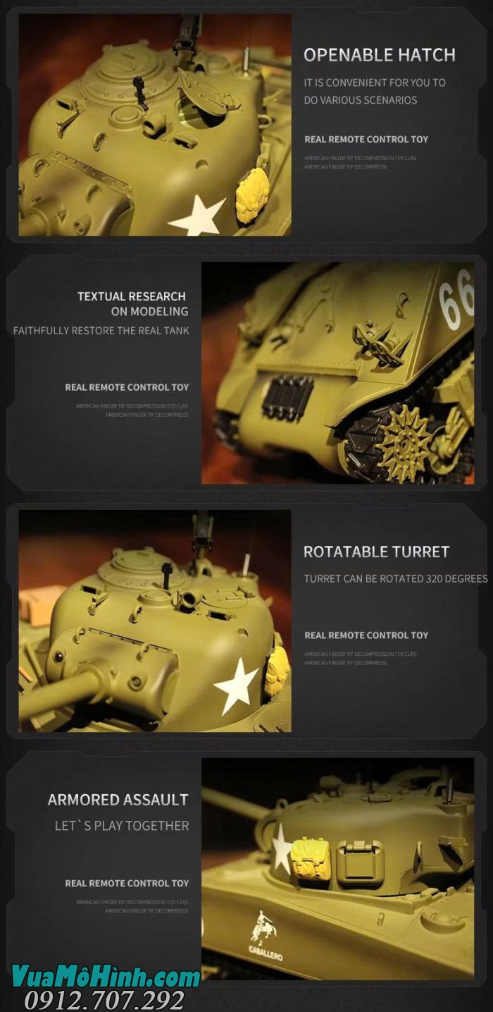 Cool Bank 3898-1 Sherman M4A3 RC Tank 1/16