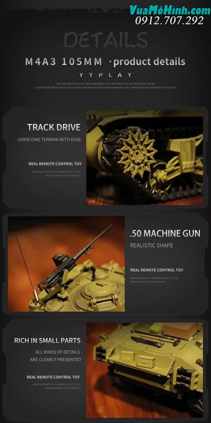 Cool Bank 3898-1 Sherman M4A3 RC Tank 1/16