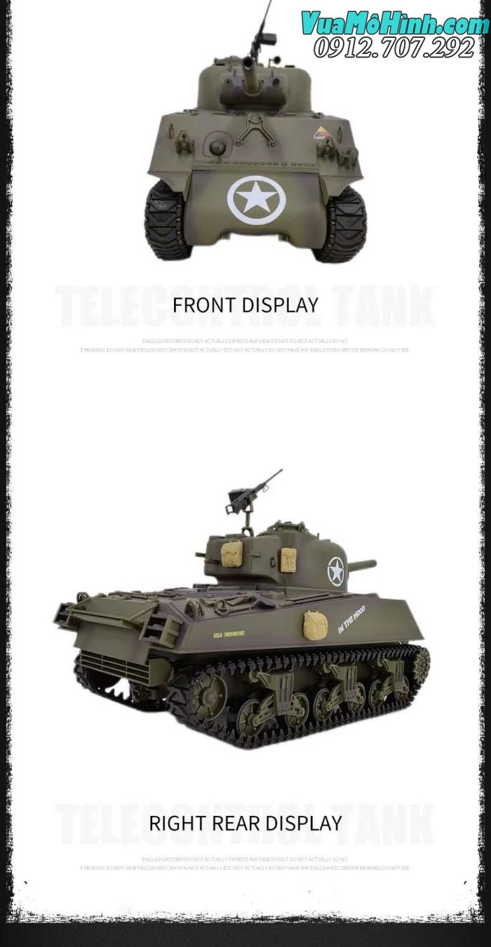 Cool Bank 3898-1 Sherman M4A3 RC Tank 1/16