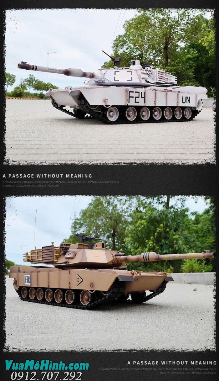 Xe tăng COOLBANK DIY-3918-1 M1A2 Abrams RC tỷ lệ 1/16