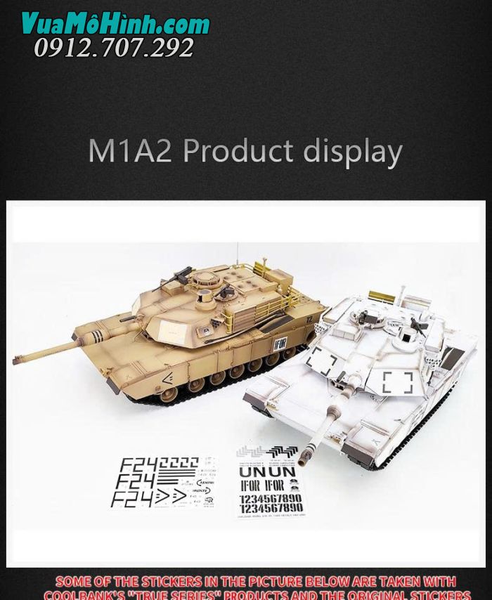 Xe tăng COOLBANK DIY-3918-1 M1A2 Abrams RC tỷ lệ 1/16