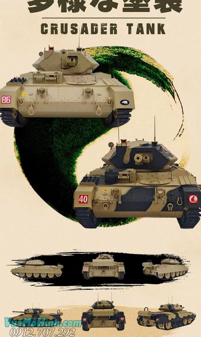 Xe tăng điều khiển từ xa Coolbank G2078 Crusader III tỉ lệ 1/16