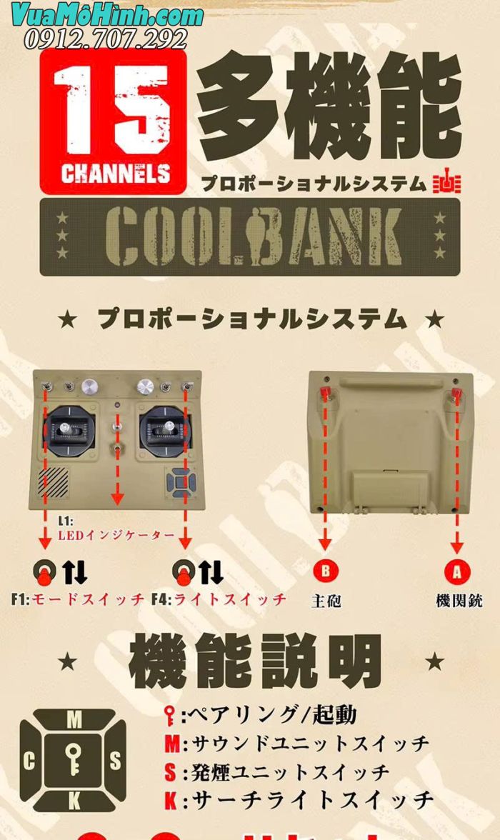 Xe tăng điều khiển từ xa Coolbank G2078 Crusader III tỉ lệ 1/16