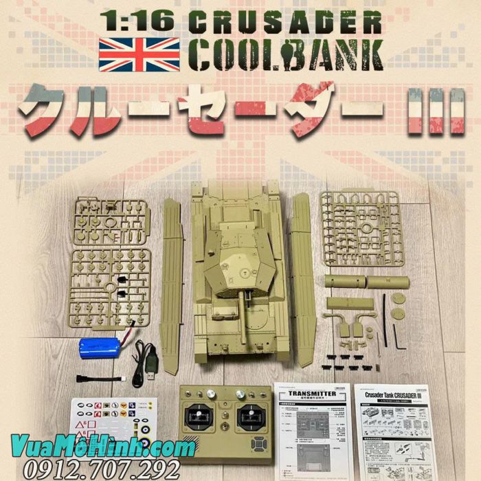 Xe tăng điều khiển từ xa Coolbank G2078 Crusader III tỉ lệ 1/16