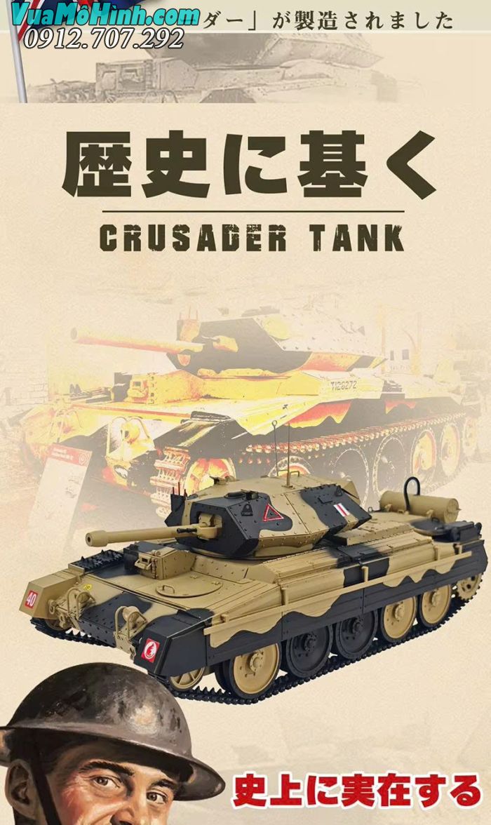 Xe tăng điều khiển từ xa Coolbank G2078 Crusader III tỉ lệ 1/16
