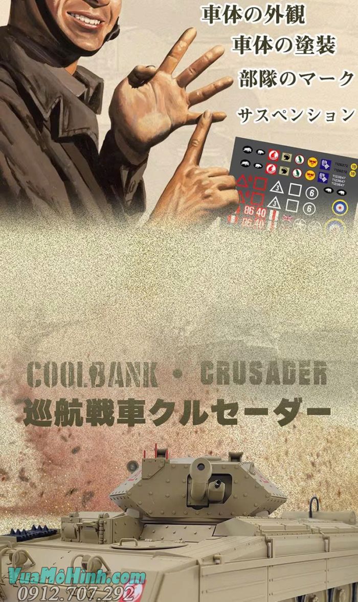 Xe tăng điều khiển từ xa Coolbank G2078 Crusader III tỉ lệ 1/16