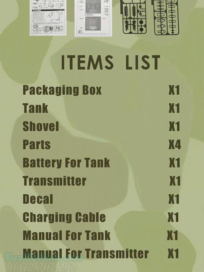 Xe tăng điều khiển từ xa Coolbank G2079 U.S.A M8 tỷ lệ 1/16